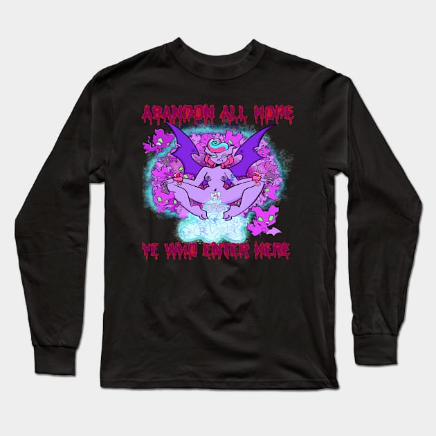 ABANDON ALL HOPE Long Sleeve T-Shirt by SewGeekGirl